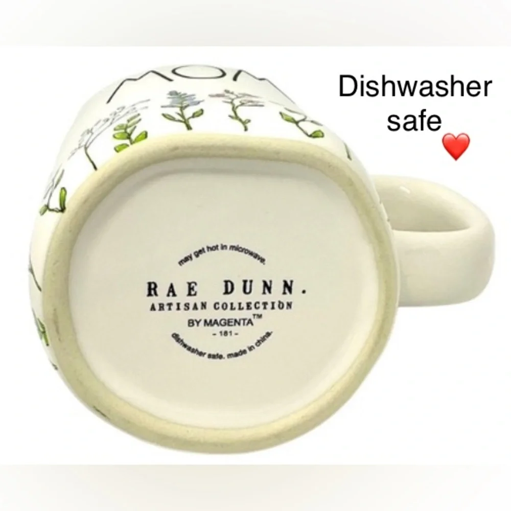 NEW Rae Dunn White MOM mug 🪴 motif 💐  🌺 - Picture 8 of 9